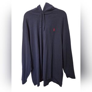 Polo Ralph Lauren Mens Lightweight Pullover Hoodie Size 3XB Casual Blue red Pony
